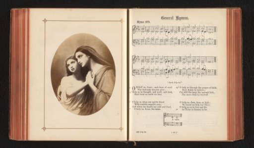 Photographic reproduction of a painting of two women