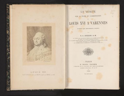 Photographic reproduction of a portrait of Louis XVI of France after a painting by Antoine-François Callet