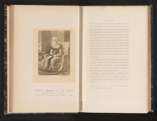 Photographic reproduction of a portrait of Marie Élisabeth Louise of Croÿ