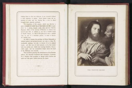 Photographic reproduction of the painting Cristo della moneta by Titian