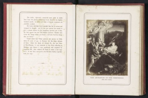 Photographic reproduction of the painting Adoration of the Shepherds by Correggio