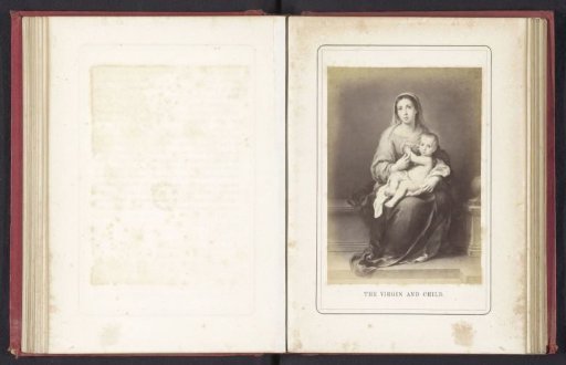 Photographic reproduction of a painting of Madonna and Child by Bartolomé Esteban Murillo