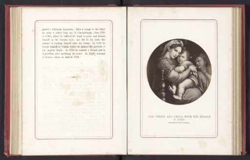 Photographic reproduction of the painting Madonna of the Chair by Raphael