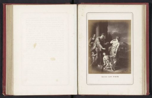 Photographic reproduction of a painting of the Expulsion of Hagar and Ishmael by Adrian van der Werff