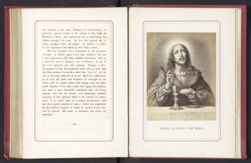 Photographic reproduction of a painting of Christ Blessing the Bread by Carlo Dolci