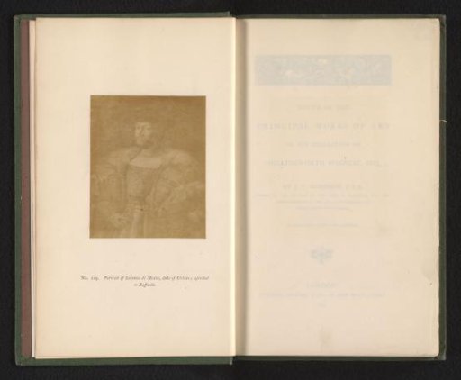 Photographic reproduction of a painted portrait of Lorenzo de'Medici attributed to Raphael