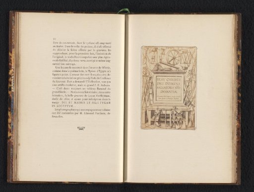 Photographic reproduction of the title page of Jesu Christi Dei Domini Salvatoris nri Infantia by Hieronymus Wierix
