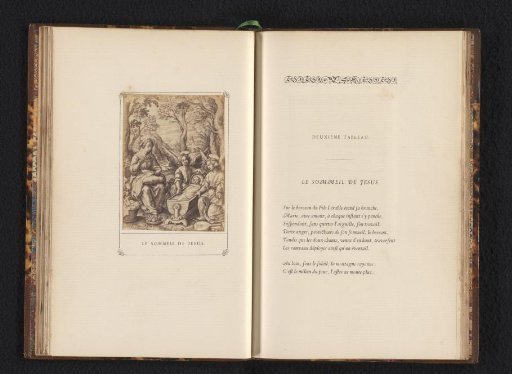 Photographic reproduction of the engraving Le sommeil de Jesus by Hieronymus Wierix