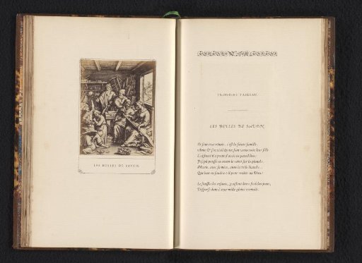 Photographic reproduction of the engraving 'Soap Bubbles' by Hieronymus Wierix