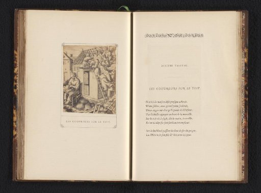 Photographic reproduction of the engraving 'The Roofers on the Roof'