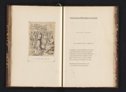 Photographic reproduction of the engraving 'The Garden Lattice'