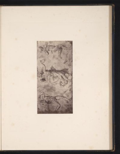 Photographic reproduction of a drawing by Raphael, Dancing and Music-making Bacchantes