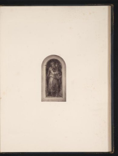 Photographic reproduction of a drawing by Raphael, Moses with the Tablets of the Law