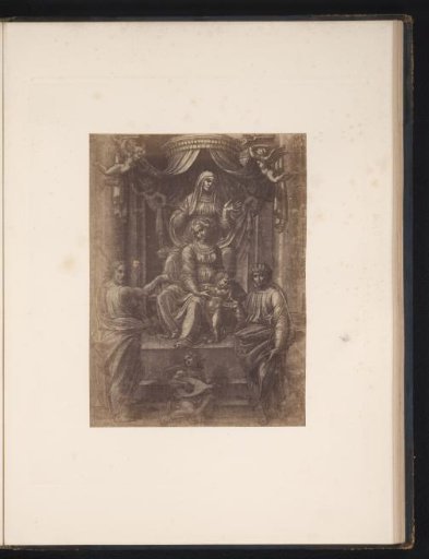 Photographic reproduction of a drawing by Raphael, Anna, Mary and Christ