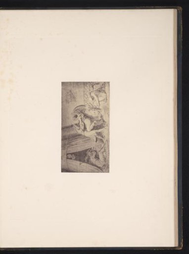 Photographic reproduction of a drawing by Raphael, Jacob Wrestling with the Angel Amidst Sleeping People