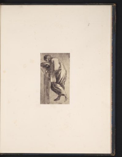 Photographic reproduction of a drawing by Raphael, Leaning Man