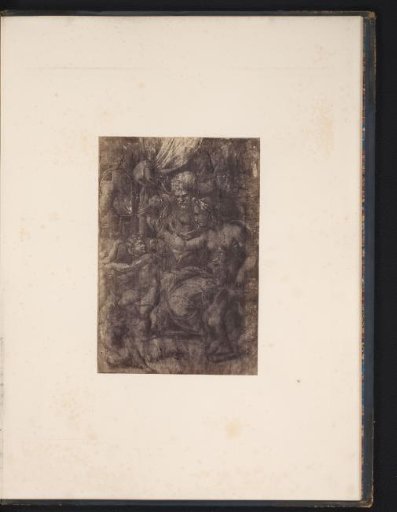 Photographic reproduction of a drawing by Raphael, Holy Family with Angels