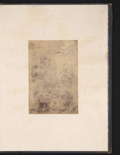 Photographic reproduction of a drawing by Raphael, Study of Two Horsemen