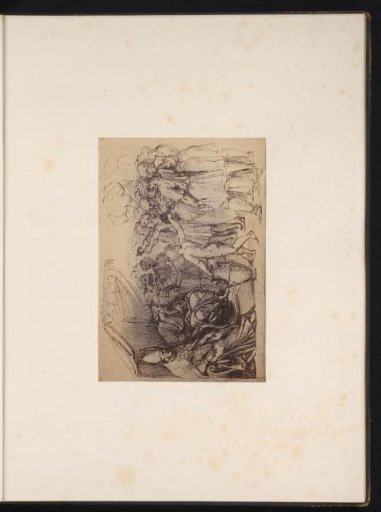 Photographic reproduction of a drawing by Giulio Romano, Study for The Division of the Land