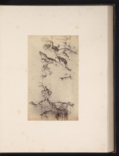 Photographic reproduction of a drawing by Raphael, Study for The Massacre of the Innocents