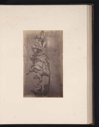 Photographic reproduction of a drawing by Raphael, Study for The Miraculous Draught of Fishes