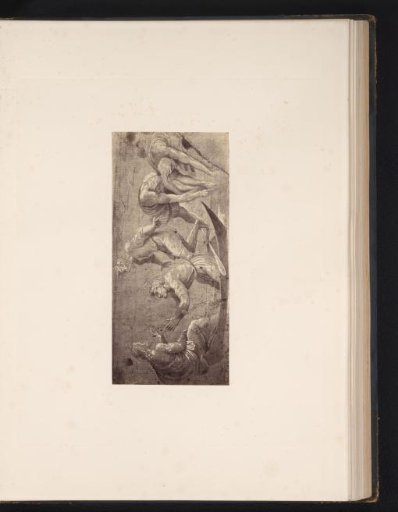 Photographic reproduction of a drawing by Raphael, Study for The Miraculous Draught of Fishes