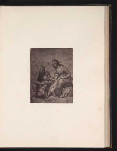 Photographic reproduction of a drawing by Raphael, Mary with Christ, John and Elizabeth