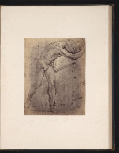 Photographic reproduction of a drawing by Raphael, Man with an Axe