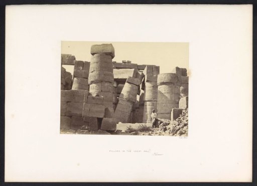 Pillars of the great hall in the temple of Karnak