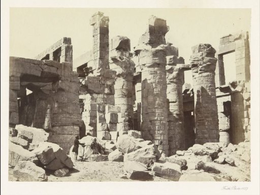 Colonnade in the temple of Karnak