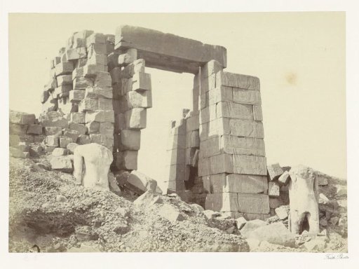 Granite pylon of the temple of Karnak