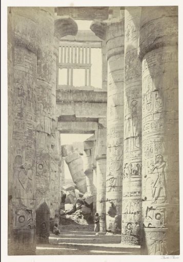 Colonnade in the temple of Karnak
