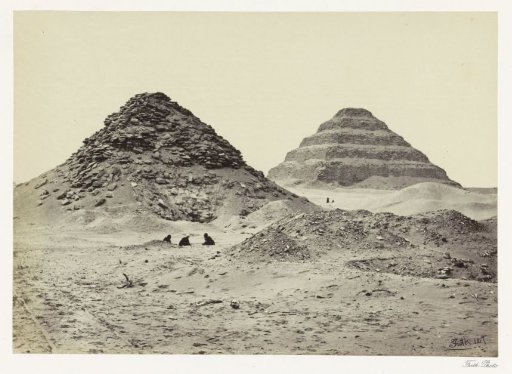 View of the pyramids of Saqqara