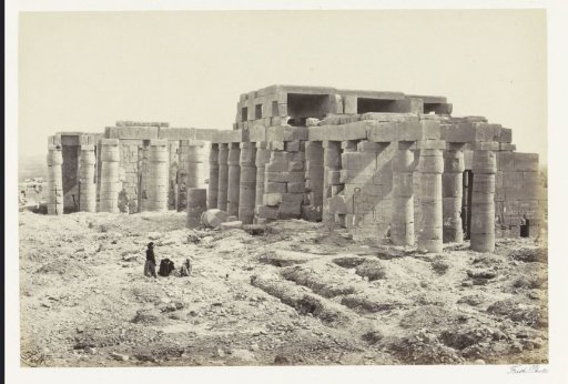 View of the Ramesseum on the west bank of the Nile