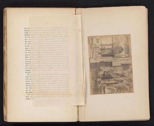 Photographic reproduction of a drawing of the interior of the Cathedral of Utrecht