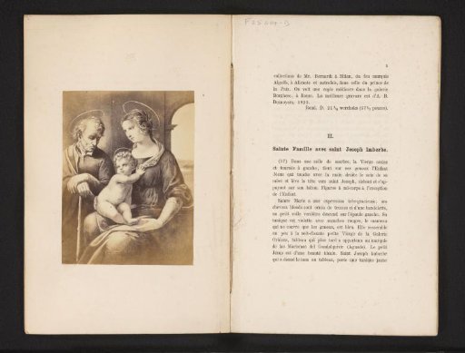 Photoreproduction of the painting La Vierge à l'Enfant et Saint Joseph by Raphael