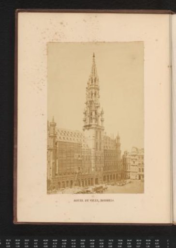 View of the town hall of Brussels, partly in scaffolding