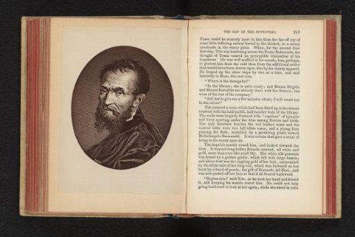 Photographic reproduction of a print of a portrait of Michelangelo Buonarroti