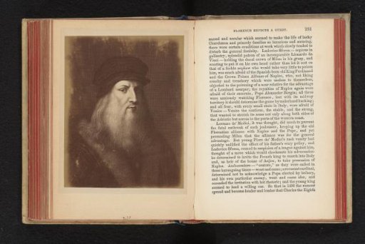 Photographic reproduction of a print of a portrait of Leonardo da Vinci