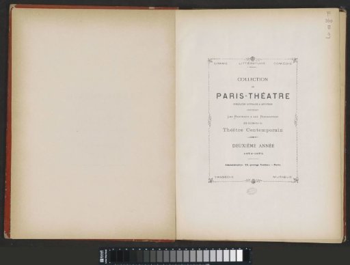 Paris-Théâtre second year 1874-1875