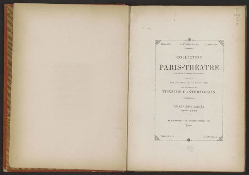 Paris-Théâtre artistic album, 4th year