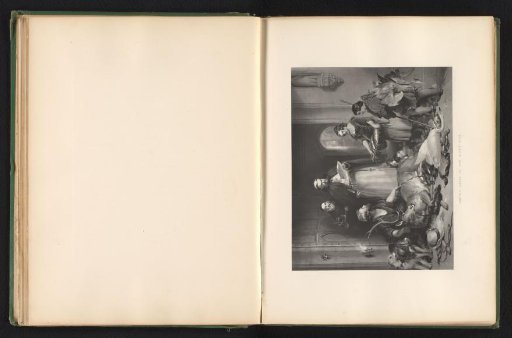 Reproduction of a print after a painting of hunters with their game by Edwin Landseer