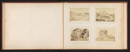 View of a destroyed building in Neuilly near Paris after the Semaine Sanglante
