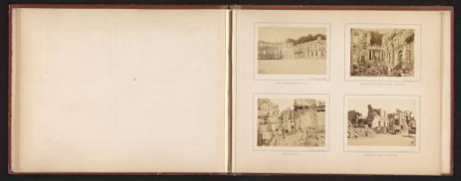 View of the destroyed Rue d'Auteuil in Paris after the Semaine Sanglante