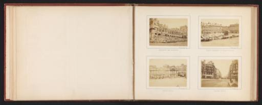 View of the destroyed Palais-Royal in Paris after the Semaine Sanglante