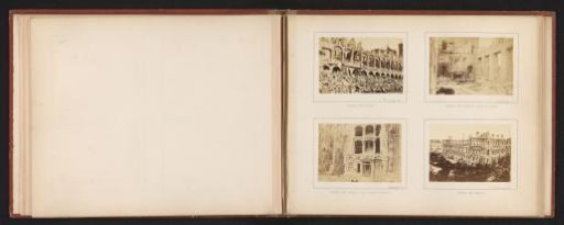 View of the destroyed Hôtel de Ville in Paris after the Semaine Sanglante