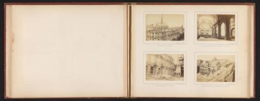 View of the destroyed Théâtre de la Porte Saint-Martin in Paris after the Bloody Week