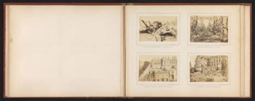 View of the destroyed grenier d'abondance in Paris after the Bloody Week