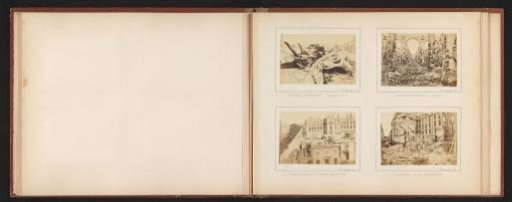 View of the destroyed Palais de la Légion d'honneur in Paris after the Semaine Sanglante