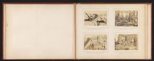 View of the destroyed Carrefour de la Croix-Rouge in Paris after the Semaine Sanglante